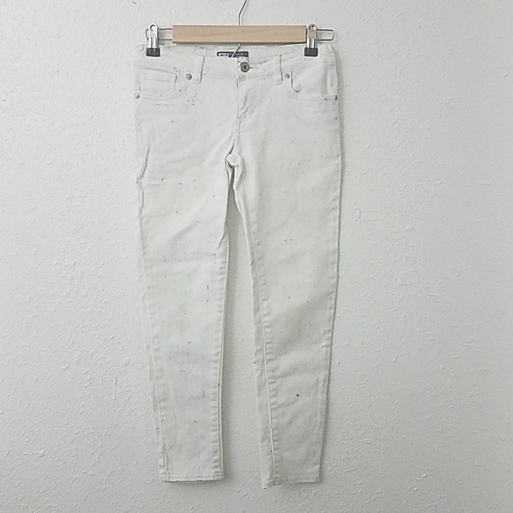 levi's cropped denim legging 12 Reg white jeans